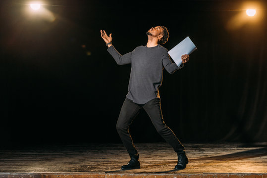 Actor performing at A Theatre Group